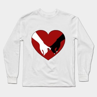 Couple's Pinky Promise heart design Long Sleeve T-Shirt